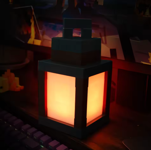 Lampa do gier Mine WORLD, świecąca latarnia