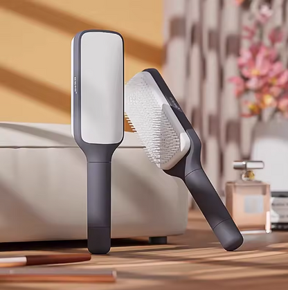 Obrotowy podnoszony grzebień do włosów, czyszczenie jednym kliknięciem